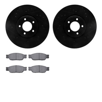 R1 Concepts® - eLINE Series Drilled and Slotted Brake Kit with Ceramic Pads