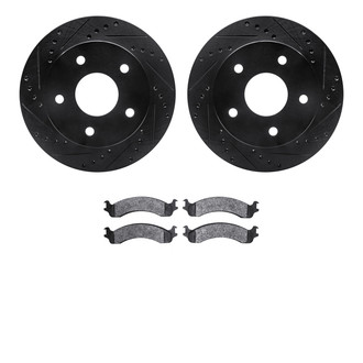 R1 Concepts® - eLINE Series Drilled and Slotted Brake Kit with Ceramic Pads
