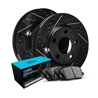 R1 Concepts® - eLINE Series Drilled and Slotted Brake Kit with Ceramic Pads