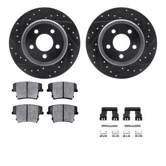 R1 Concepts® - Drilled and Slotted Rear Brake Kit with Super Duty Pads