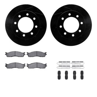 R1 Concepts® - eLINE Series Drilled and Slotted Brake Kit with Super Duty Pads