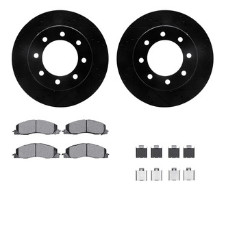 R1 Concepts® - eLINE Series Drilled and Slotted Brake Kit with Super Duty Pads