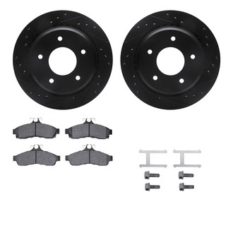 R1 Concepts® - Drilled and Slotted Brake Kit with Super Duty Pads