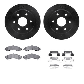 R1 Concepts® - Drilled and Slotted Rear Brake Kit with Super Duty Pads