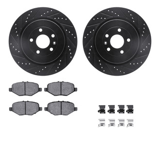 R1 Concepts® - Drilled and Slotted Rear Brake Kit with Super Duty Pads