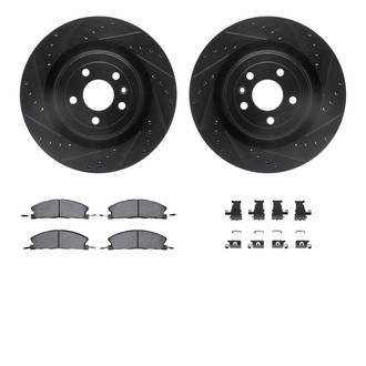 R1 Concepts® - eLINE Series Drilled and Slotted Brake Kit with Super Duty Pads