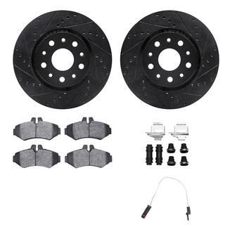 R1 Concepts® - Drilled and Slotted Rear Brake Kit with Super Duty Pads