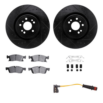 R1 Concepts® - Drilled and Slotted Brake Kit with Super Duty Pads