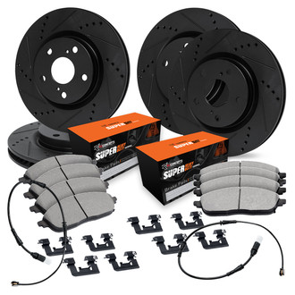 R1 Concepts® - Drilled and Slotted Brake Kit with Super Duty Pads