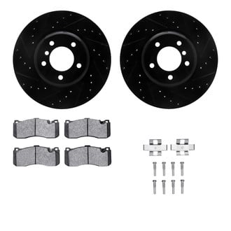 R1 Concepts® - Drilled and Slotted Brake Kit with Semi-Metalic Pads