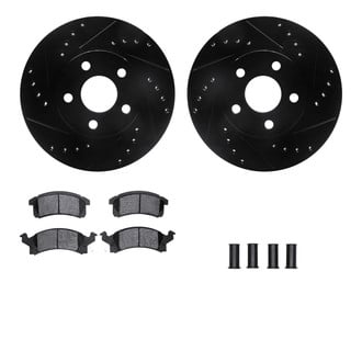 R1 Concepts® - Drilled and Slotted Brake Kit with Semi-Metalic Pads