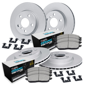 R1 Concepts® - Front and Rear Brake Kit with Euro Ceramic Pads