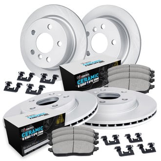 R1 Concepts® - Front and Rear Brake Kit with Euro Ceramic Pads