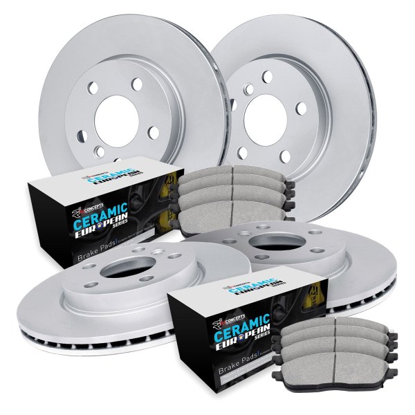  R1 Concepts® - Front and Rear Brake Kit with Euro Ceramic Pads
