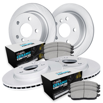 R1 Concepts® - Carbon Coated Brake Kit with Euro Ceramic Pads