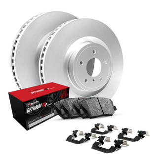 R1 Concepts® - Plain Front Brake Kit with Optimum OE Pads