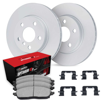 R1 Concepts® - Carbon Coated Brake Kit with Optimum OE Pads
