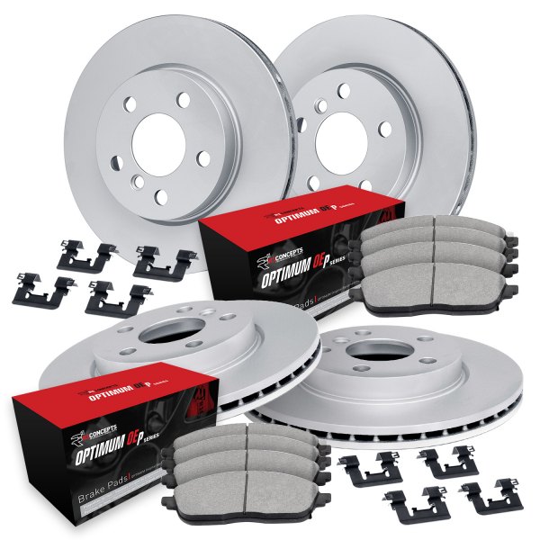  R1 Concepts® - Front and Rear Brake Kit with Optimum OE Pads