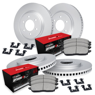 R1 Concepts® - Front and Rear Brake Kit with Optimum OE Pads