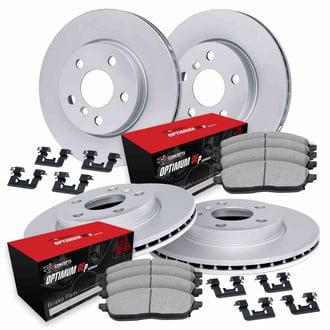 R1 Concepts® - Carbon Coated Brake Kit with Optimum OE Pads