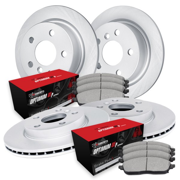  R1 Concepts® - Front and Rear Brake Kit with Optimum OE Pads