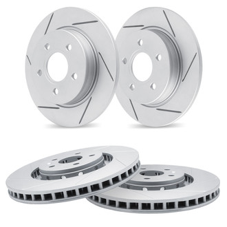 R1 Concepts® - Slotted Front and Rear Brake Rotor Set