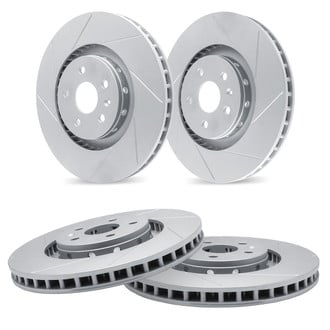 R1 Concepts® - Slotted Front and Rear Brake Rotor Set