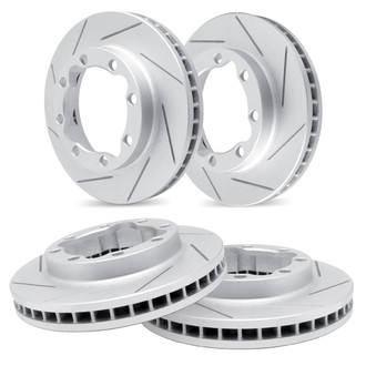 R1 Concepts® - Slotted Disc Brake Rotor Set