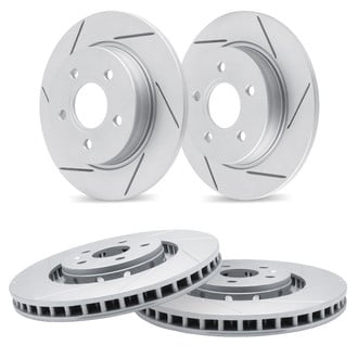 R1 Concepts® - Slotted Front and Rear Brake Rotor Set