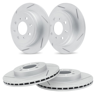 R1 Concepts® - Slotted Front and Rear Brake Rotor Set