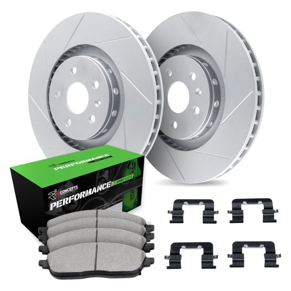  R1 Concepts® - Slotted Front Brake Kit with Performance Off-Road/Tow Brake Pads