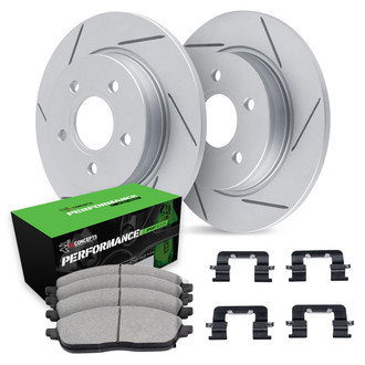 R1 Concepts® WLSH1-73103 - Slotted Rear Brake Kit with Performance Off-Road/Tow Brake Pads