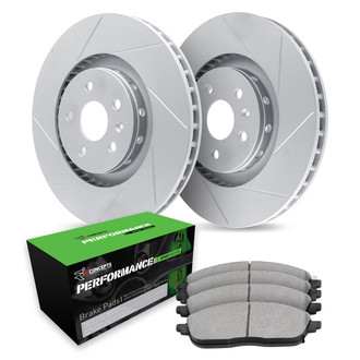 R1 Concepts® WLSN1-32038 - Slotted Front Brake Kit with Performance Off-Road/Tow Brake Pads