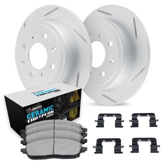 R1 Concepts® WLTH1-07001 - Slotted Rear Brake Kit with Euro Ceramic Pads