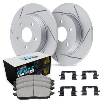R1 Concepts® WLTH1-63053 - Slotted Rear Brake Kit with Euro Ceramic Pads