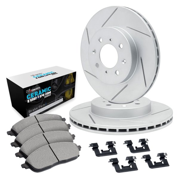  R1 Concepts® - Slotted Front Brake Kit with Euro Ceramic Pads