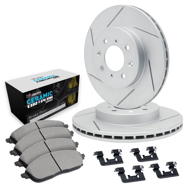  R1 Concepts® - Slotted Front Brake Kit with Euro Ceramic Pads