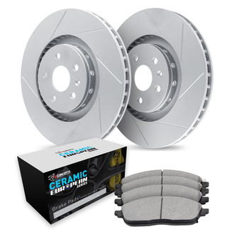 R1 Concepts® WLTN1-27102 - Slotted Front Brake Kit with Euro Ceramic Pads
