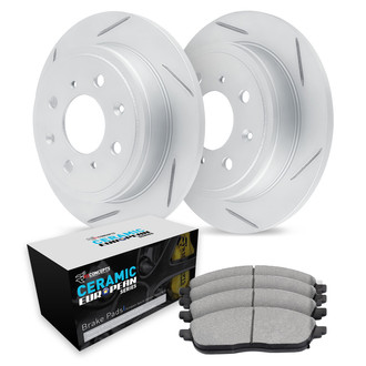 R1 Concepts® WLTN1-54021 - Slotted Rear Brake Kit with Euro Ceramic Pads