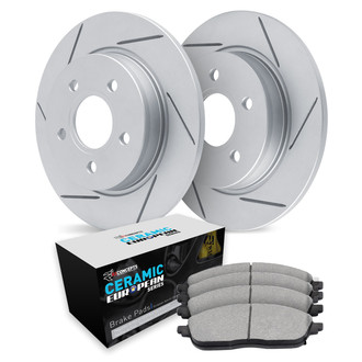 R1 Concepts® - Slotted Rear Brake Kit with Euro Ceramic Pads