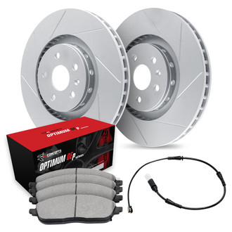 R1 Concepts® - Slotted Front Brake Kit with Optimum OE Pads