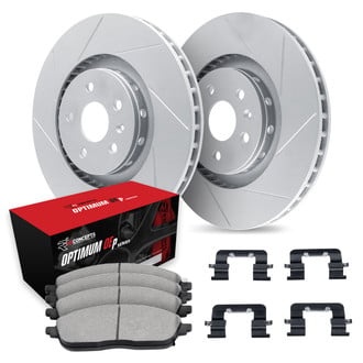 R1 Concepts® WLUH1-13151 - Slotted Front Brake Kit with Optimum OE Pads