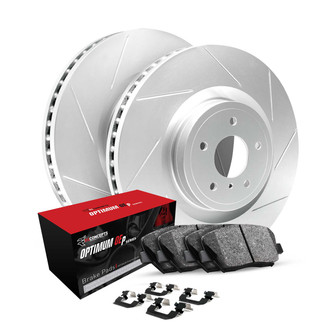 R1 Concepts® - Slotted Rear Brake Kit with Optimum OE Pads