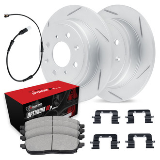 R1 Concepts® - Slotted Rear Brake Kit with Optimum OE Pads