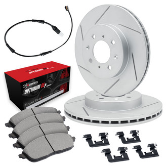 R1 Concepts® - Slotted Front Brake Kit with Optimum OE Pads