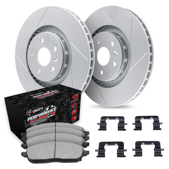 R1 Concepts® - Slotted Front Brake Kit with Performance Off-Road/Tow Brake Pads