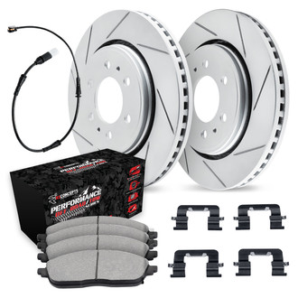 R1 Concepts® - Slotted Front Brake Kit with Performance Off-Road/Tow Brake Pads
