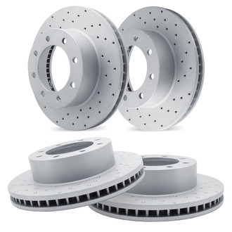 R1 Concepts® - Drilled Front and Rear Brake Rotor Set