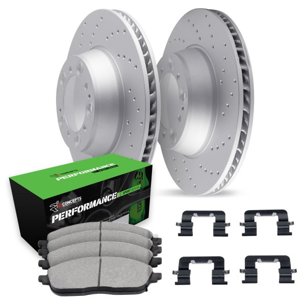  R1 Concepts® - Drilled Rear Brake Kit with Performance Sport Pads