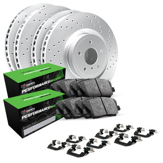 R1 Concepts® - Drilled Brake Kit with Performance Sport Pads